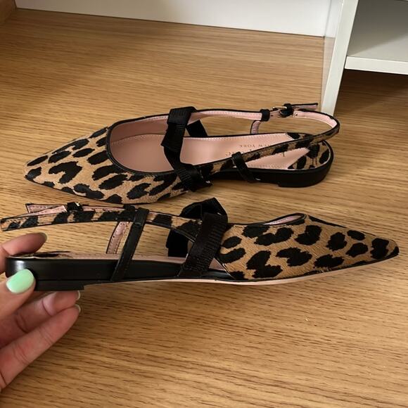Kate Spade Womens Maritza Pointed Toe Calf Hair Slingback Flats Size 6.5 - Picture 10 of 13